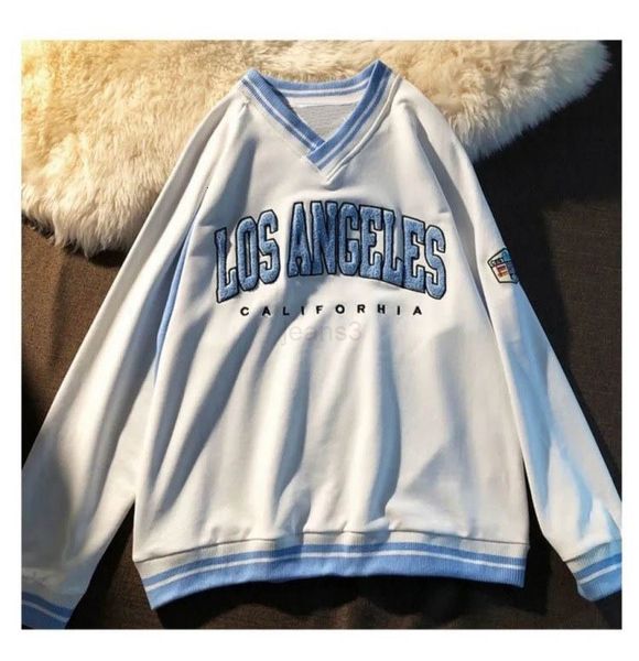 

embroidered sweatshirt retro 2021 spring plus size hoodies korean style loose lovers letter long-sleeved shirt wgwy37020, Black