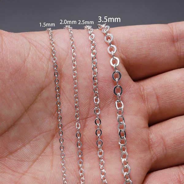 

5m/lot width 1.5 2mm gold copper oval link necklace chain for jewelry making findings accessories bracelet diy supplies wmtpkm mywjqq