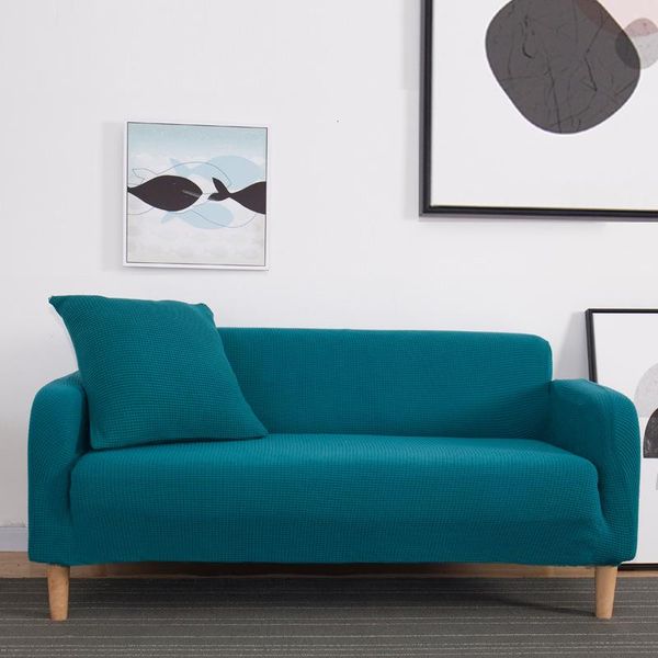 

scarves winter warm fleece cover sofa use for living room cubre couch all-inclusive stretch elastic slip 1/2/3/4 seater, Blue;gray