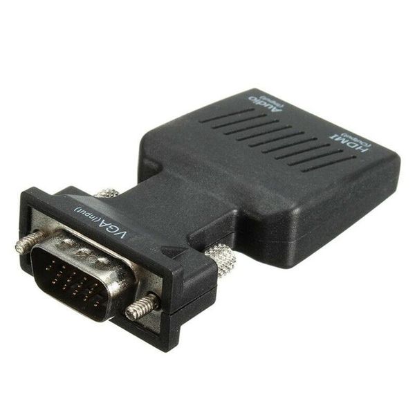 

vga to hdmi adapter with audio male vga to female hdmi converter laptv for pc cables polybag non-shielded onleny