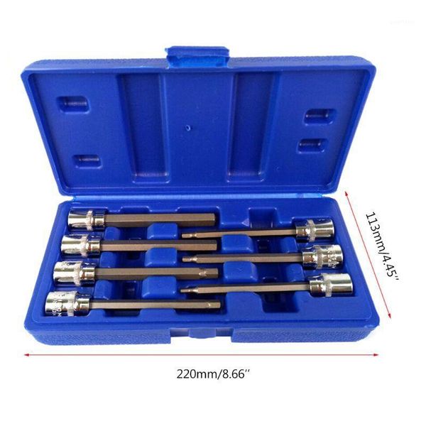 

7pcs drive long reach bits socket set 3-10mm screwdriver woodworking drill drilling pilot holes hand tool au25 20 dropship1