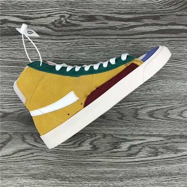 

sb blazer mid shoes lucid green sail white chicago and toronto canvas pacific blue habanero red shoes eur36-44 with shoe box, Black