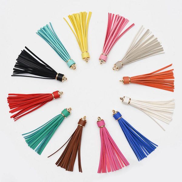 

5pc faux leather long trim tassel fringe diy jewelry make accessories craft tassels handmade garment sewing decoration pendant h jllxhr