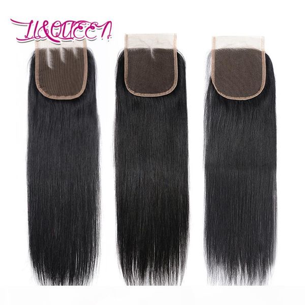 

brazilian virgin hair silky straight 4 x 4 lace closure unprocessed human hair brazilian straight lace closure queen hair extensions, Black;brown