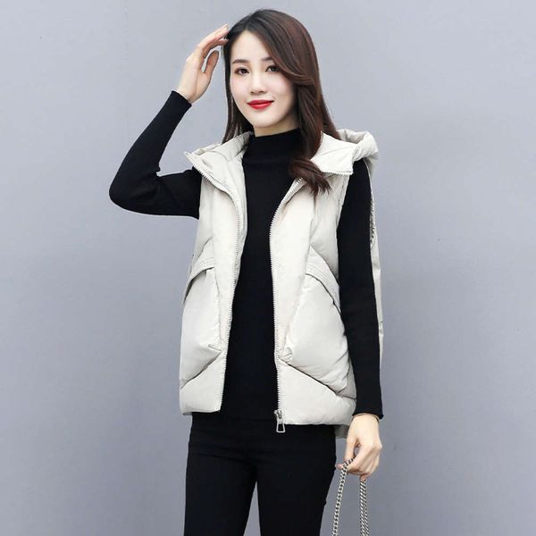 

casual women's hooded down cotton women 2020 new autumn korean loose sleevels vt, Black;white
