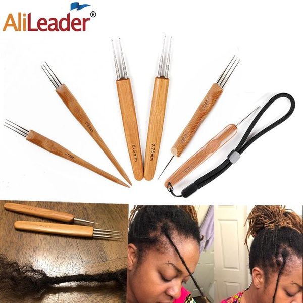 

alileader крючком крючком крючком для dreadlocks wig-игла 1/2/3 крюк игольчатые волосы наращивание волос инструмент briterer 0.5 мм / 0,75 м, Silver