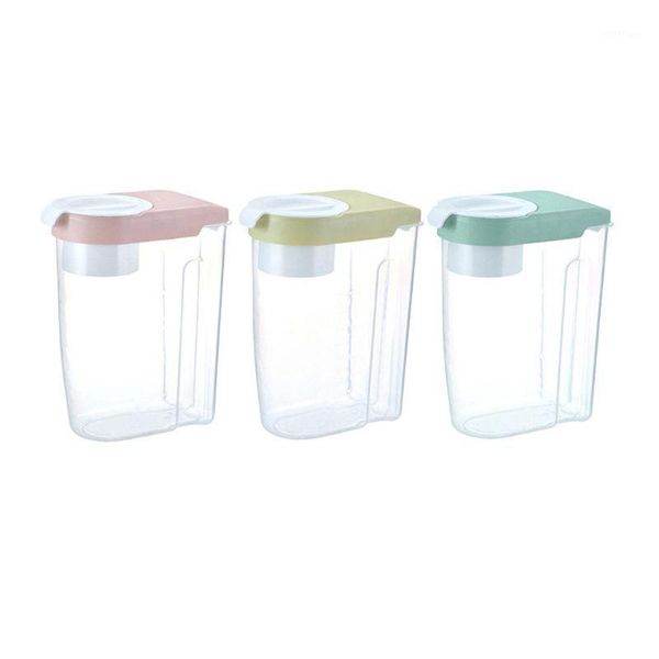 

2l capacity sealed storage box tank transparent grains holder container dry cereals bottles with scale for home kitchen kit1