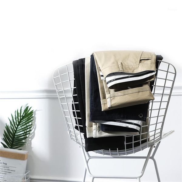 

2020 spring summer new men's business thin casual pants classic style stretch straight cotton beige khaki trousers male brand1, Black