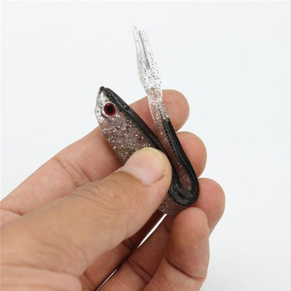 

5pcs/lot jig head soft lure artificial wobbler bait swimbait for bass minnow rubber fishing bait trout crankbait acc jllfqw