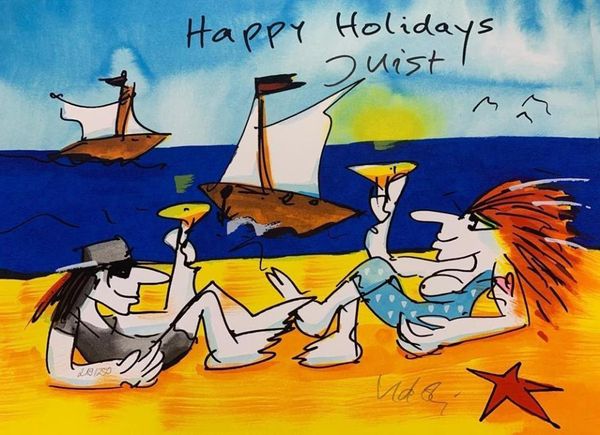 

happy holidays juist home decor handpainted &hd print oil painting on canvas wall art canvas pictures 210112