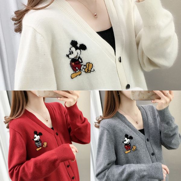 

the new spring and autumn women's dress in 2020is very beautiful women's loose sweater coat outer sweater and cardigan coat qqjim, White;black