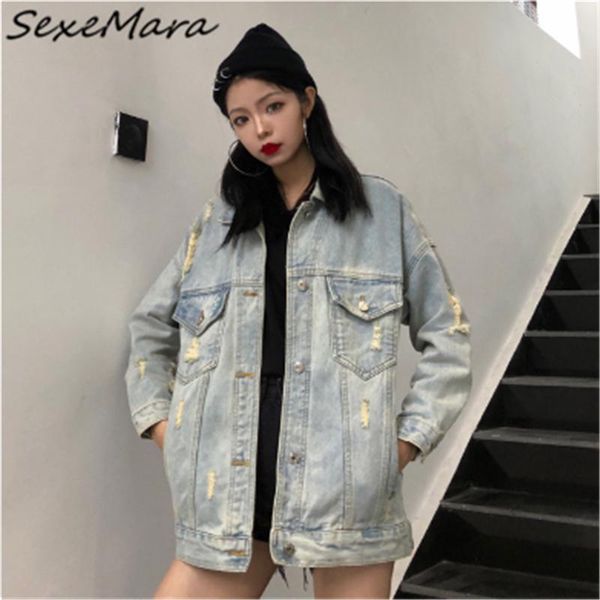 

hip hop blue spring print denim jacket women loose regual fashion print denim jacket plus size 2020, Black;brown