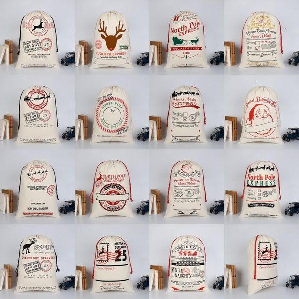 

xmas clause gifts drawstring christmas cloth bag north pole express canvas bags sea shipping iia418 98fr