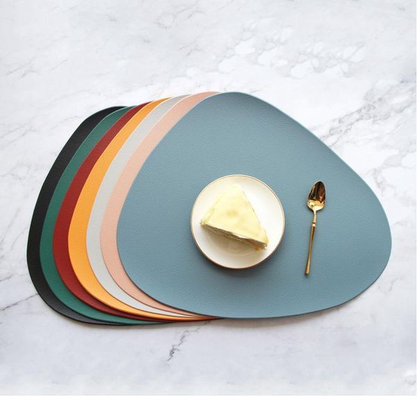 

2/3/4pcs place mat tableware pad placemat table mat heat insulation pu leather placemats bowl coaster kitchen bbyqnw