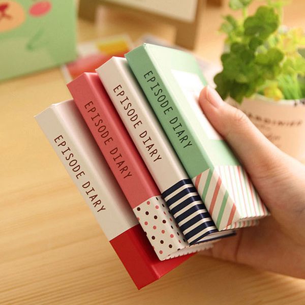 

Creative Hardcover Memo Pad Notepad Sticky Notes Kawaii Stationery Diary Notebook Office School Student Supplies + Pen
