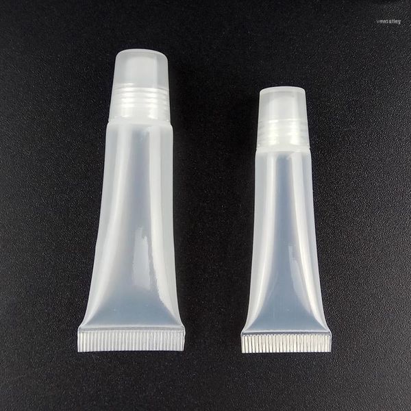 Flacone da 10 pezzi da 5 ml/10 ml Tubi cosmetici vuoti riutilizzabili Contenitori trasparenti per lucidalabbra Strumenti per il trucco11