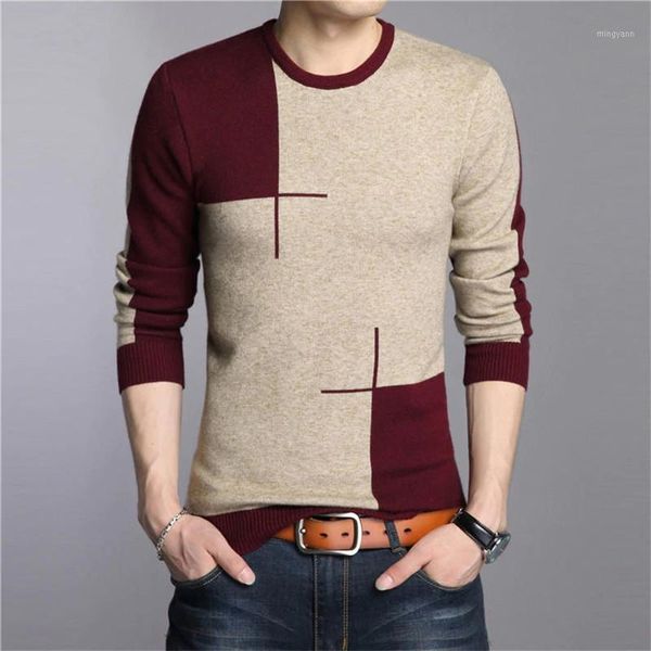 

2018 winter new arrivals thick warm sweaters brand men o-neck wool sweater men brand clothing knitted cashmere pullover1, White;black