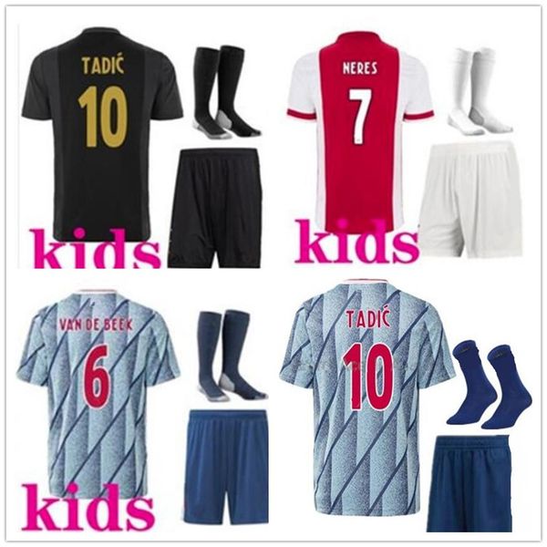 

kids jerseys 2020 21 soccer jerseys kits 20/21 camisa van de beek neres tadic huntelaar de ligt ven de beek football shirts, Black