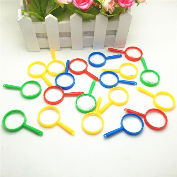 

100pcs/pack small magnifying glass toys for children gift very funny small plastic toy creative toys q0115