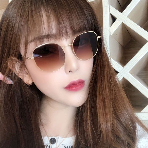 

2020 sunglasses fashion glasses new star new elegant personality net red sunglasses women's round face korean version, White;black