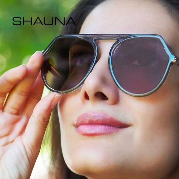 

shauna flat tr90 frame retro sunglasses, White;black