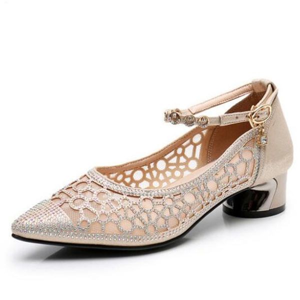 

2020 new microfiber rhinestone pointed high heeled sandals women fashion sandals hollow summer women large size 43, Black