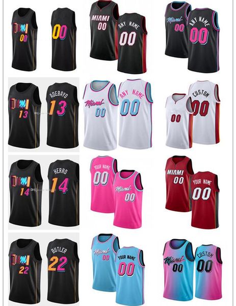 

75th custom mens womens youth miami's heat's 8 markieff morris 11 kz okpala 31 max strus 17 p.j. tucker basketball jerseys 1, Black;red