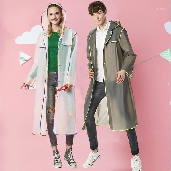 

transparent rain coat hood waterproof rainwear accessories eva emergency raincoat camping mantle poncho1