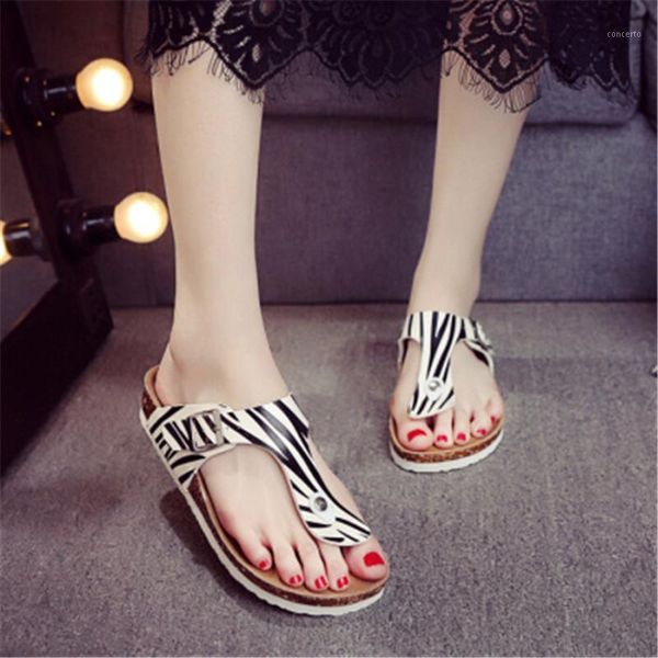 

slippers beach cork flip flops slipper 2021 casual summer women mixed color outdoors sandals flat shoe drop plus size 35-431, Black