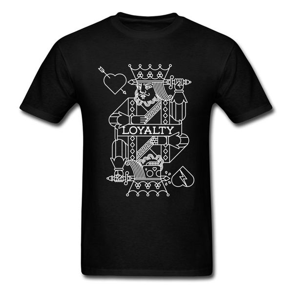 

sport loyalty in love poker card king print novelty tee shirt men valentine's day gift t-shirt black white unique design