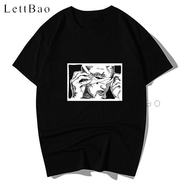 

sport rip lil peep aesthetic tshirt men lil. peep funny cartoon t-shirt cool streetwear graphic tshirt hip hop tees male