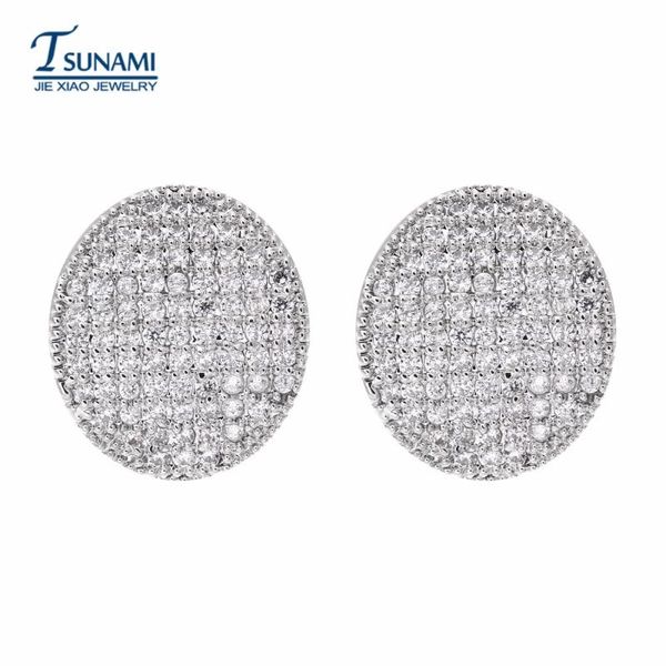 

stud fashion 2021 denier form tiny inlay zircon earrings female jewelry er-080, Golden;silver
