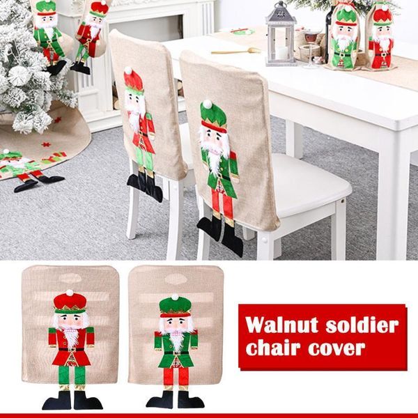 

40# christmas decorations walnut bing chair cover set home dress up christmas home decoration navidad droshipping1
