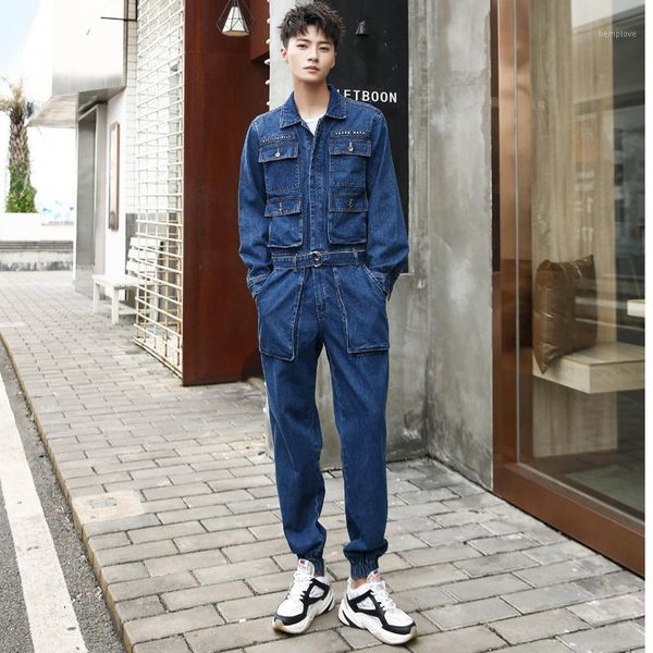 

men jumpsuits boys cargo pants safari style male one-piece men bodysuit 95% cotton m  xl xxl black orange khaki1