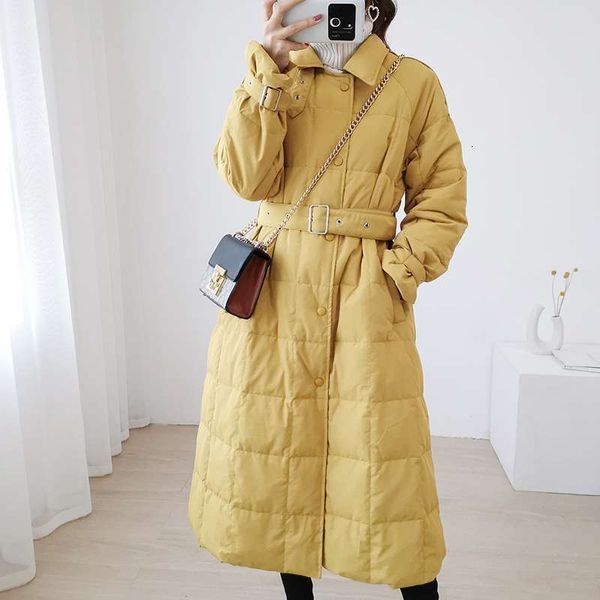 

white duck feather long feathered pascal, thick and warm coat, corset with belt, woman's snow coat