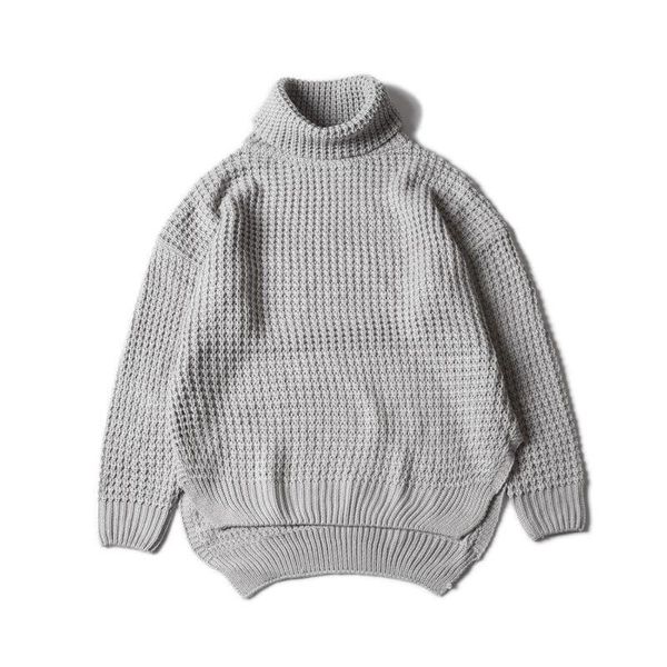 

retro japanese turtleneck warm sweater mens black gray falling shoulder side split loose sweater fashionable winter clothes bbyaoy lg2010, White;black