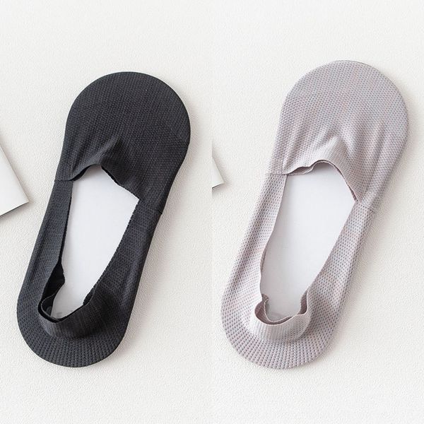 

летний лед sockssilicone невидимого sockssilk лодка тонкого дезодорант чистого хлопок силикон без скольжения невидимых носков неглубоко рот, Black