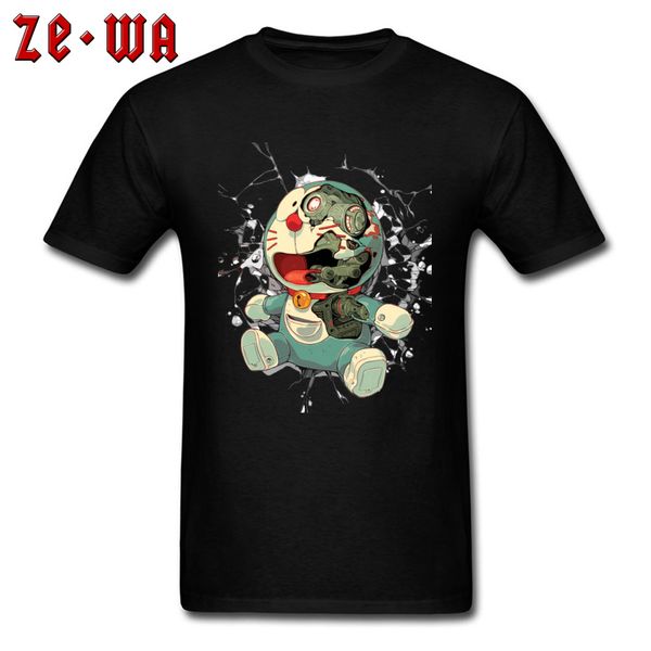 

doraemon 3d robot design broken cartoon print & tees fashion black oversized clothes sport hooded sweatshirt hoodie t shirt