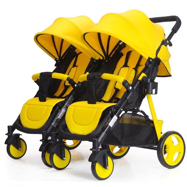 

baby cart can be divided double twins baby stroller 2 in 1 umbrella multiple stroller can sit flat lying stroller0-3y
