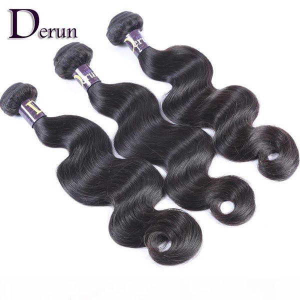 

buy 2 get 1 hair 100% 7a virgin brazilian human hair extensions body wave dyeable full head ing, Black