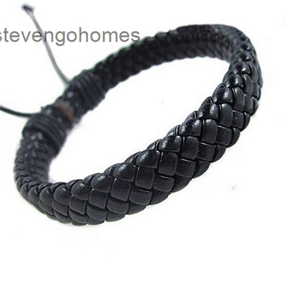 

simple hand woven leather multicolor bracelet accessories fashion, Silver