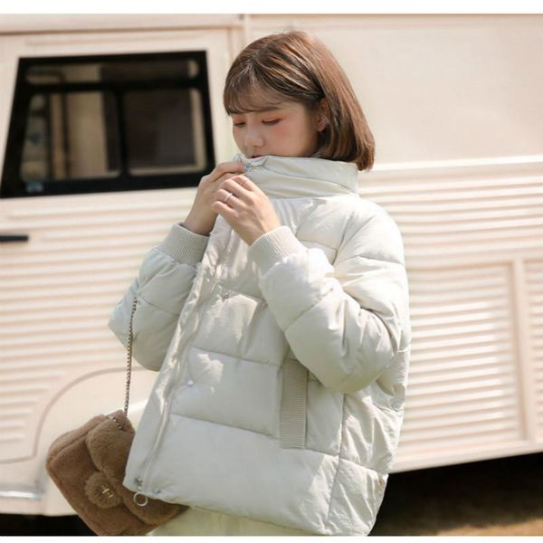 

winter jacket women stand collar parkas loose coats and jackets women winter plus size bread coat jackets parkas mujer, Black