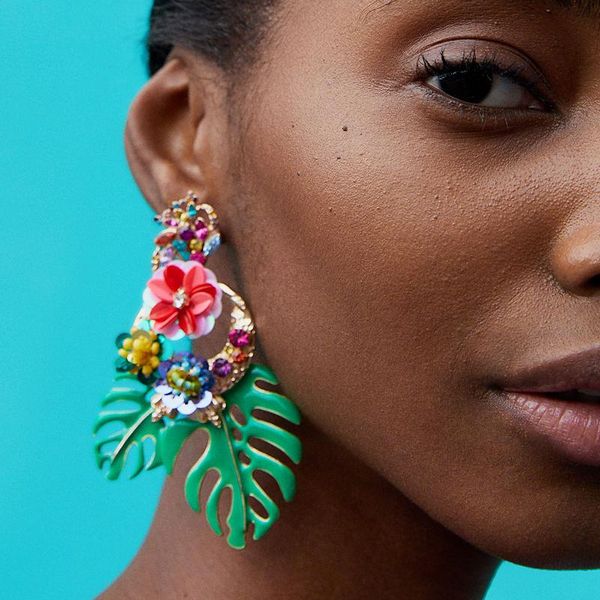 

jujia z new style fashion jewelry antique big design vintage pendientes hojas y flores leaves and flowers earrings, Silver