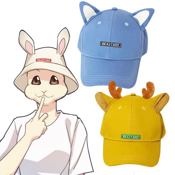 

japan anime beastars legosi wolf cosplay blue hats haru louis deer cap prop adjustable daily hat