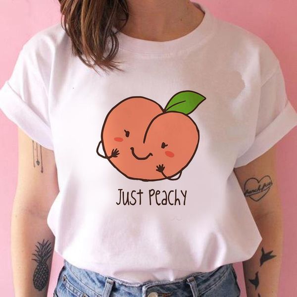 

персиковый сок женская футболка японский рок базовый о-шеи футболка леди harajuku kawaii розовый дизайн повседневная футболка, White