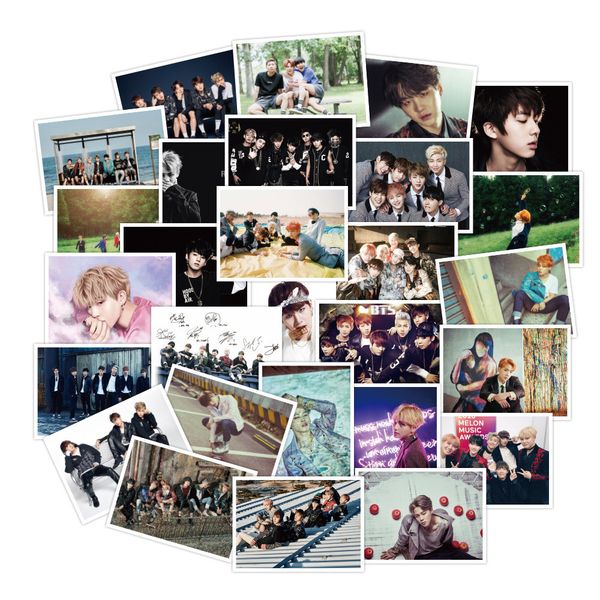 

30pcs/set bangtan boys kpop star waterproof stickers for lapwaterbottle car sticker