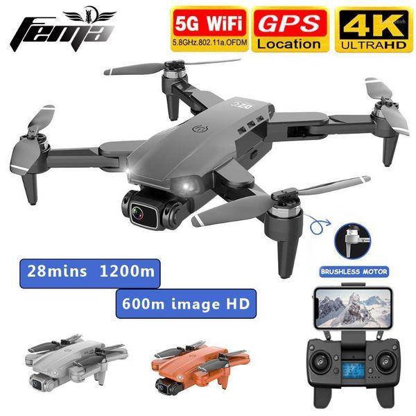 

fema camera drone 4k gps professional 5g wifi fpv 50x zoom 28min 1.2km long distance brushless rc quadcopter dron l900pro gift1