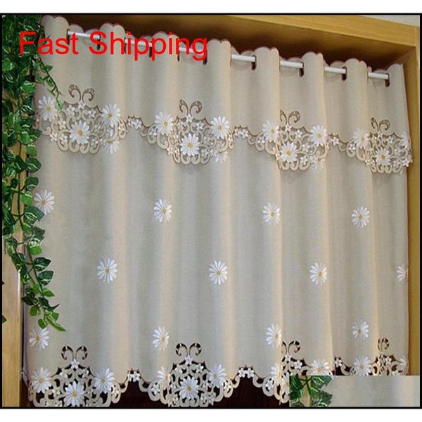 

british half-curtain embroidered window valance customize light shading curtain for kitchen cabinet door cur qylwpj packing2010
