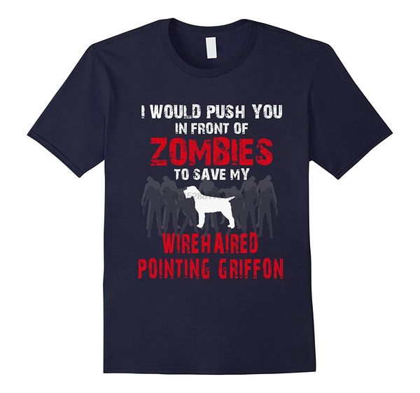 

mens fun casual print t-shirt front zombies wirehaired pointing griffon funny dog t shirt sport hooded sweatshirt hoodie