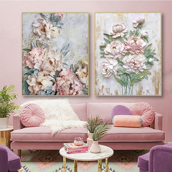 

colorful flowers canvas painting wall art classical botany poster and prints wall picture for living room bedroom home decor